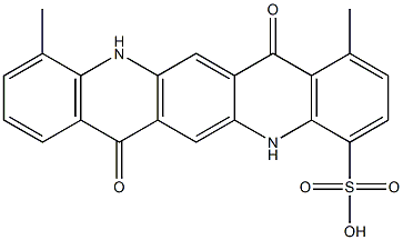 5,7,12,14-Tetrahydro-1,11-dimethyl-7,14-dioxoquino[2,3-b]acridine-4-sulfonic acid Struktur