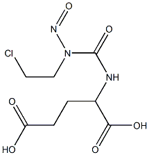 2-[3-(2-Chloroethyl)-3-nitrosoureido]glutaric acid Struktur