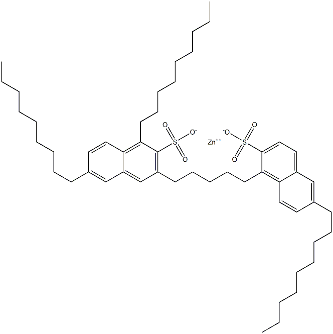 Bis(1,6-dinonyl-2-naphthalenesulfonic acid)zinc salt Struktur