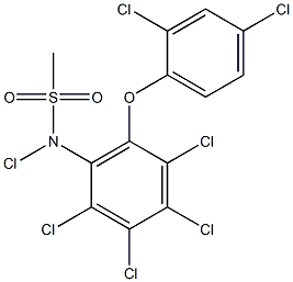 Chloro-N-[2,3,4,5-tetrachloro-6-(2,4-dichlorophenoxy)phenyl]methanesulfonamide Struktur