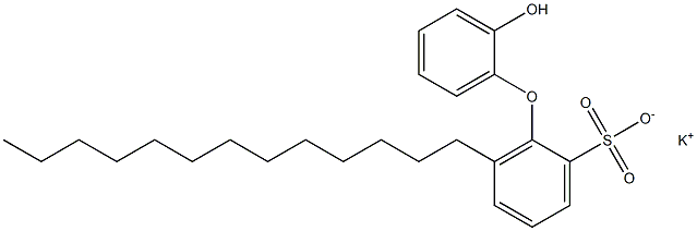 2'-Hydroxy-6-tridecyl[oxybisbenzene]-2-sulfonic acid potassium salt Struktur