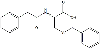 3-(Benzylthio)-N-(phenylacetyl)-L-alanine Struktur