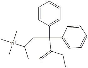 N,N,N-Trimethyl-3,3-diphenyl-1-methyl-4-oxo-1-hexanaminium Struktur