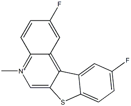 2,10-Difluoro-5-methyl[1]benzothieno[2,3-c]quinolin-5-ium Struktur