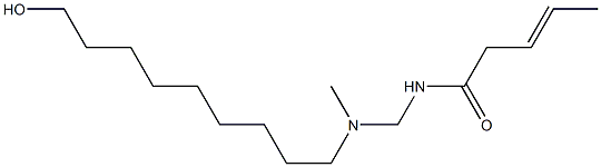 N-[[N-(9-Hydroxynonyl)-N-methylamino]methyl]-3-pentenamide Struktur