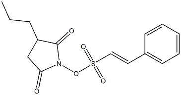 (E)-2-Phenylethenesulfonic acid 2,5-dioxo-3-propyl-1-pyrrolidinyl ester Struktur