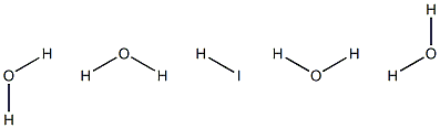 Hydrogen iodide tetrahydrate Struktur