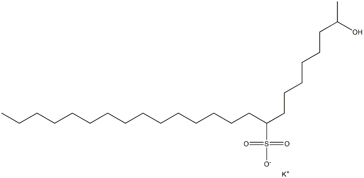 2-Hydroxytetracosane-9-sulfonic acid potassium salt Struktur