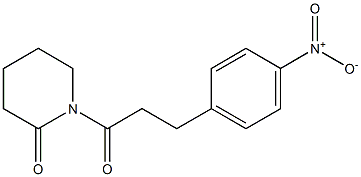 1-[3-(4-Nitrophenyl)propionyl]piperidin-2-one Struktur