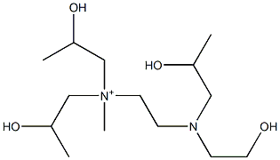 2-Hydroxy-N-[2-[(2-hydroxyethyl)(2-hydroxypropyl)amino]ethyl]-N-(2-hydroxypropyl)-N-methyl-1-propanaminium Struktur