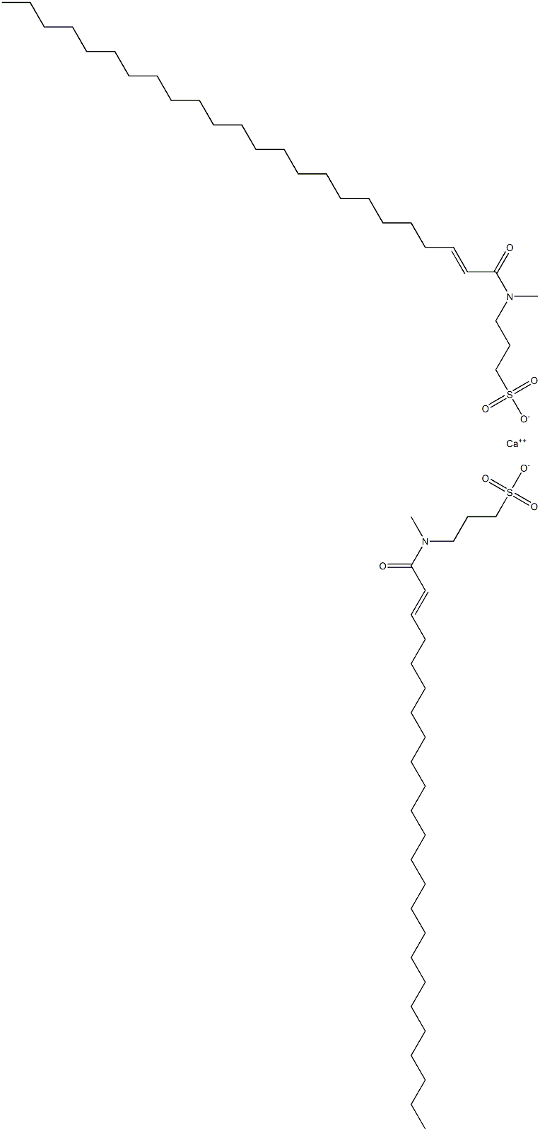 Bis[3-[N-(1-oxo-2-tetracosen-1-yl)-N-methylamino]-1-propanesulfonic acid]calcium salt Struktur