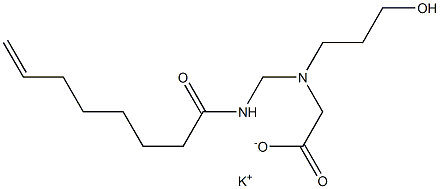 N-(3-Hydroxypropyl)-N-(7-octenoylaminomethyl)glycine potassium salt Struktur