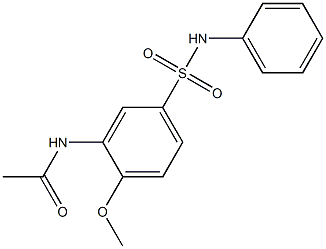 3-Acetylamino-4-methoxybenzenesulfonanilide Struktur