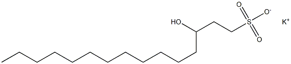 3-Hydroxypentadecane-1-sulfonic acid potassium salt Struktur