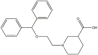 1-[2-(Diphenylmethoxy)ethyl]piperidine-3-carboxylic acid Struktur