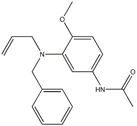 5-Acetylamino-N-allyl-N-benzyl-2-methoxyaniline Struktur