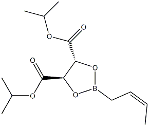 (4R,5R)-2-[(Z)-2-Butenyl]-1,3,2-dioxaborolane-4,5-dicarboxylic acid diisopropyl ester Struktur