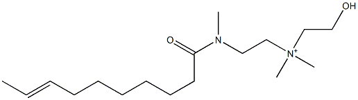 2-[N-(8-Decenoyl)-N-methylamino]-N-(2-hydroxyethyl)-N,N-dimethylethanaminium Struktur