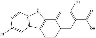 8-Chloro-2-hydroxy-11H-benzo[a]carbazole-3-carboxylic acid Struktur