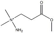 1,1-Dimethyl-1-(2-methyloxycarbonylethyl)hydrazinium Struktur