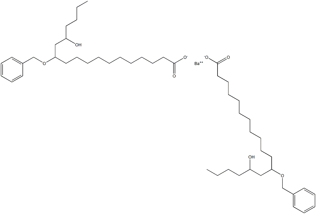 Bis(12-benzyloxy-14-hydroxystearic acid)barium salt Struktur