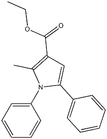 2-Methyl-1,5-diphenyl-1H-pyrrole-3-carboxylic acid ethyl ester Struktur