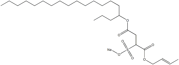 2-(Sodiosulfo)succinic acid 4-nonadecyl 1-(2-butenyl) ester Struktur