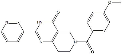 2-(3-Pyridyl)-6-(4-methoxybenzoyl)-5,6,7,8-tetrahydropyrido[4,3-d]pyrimidin-4(3H)-one Struktur