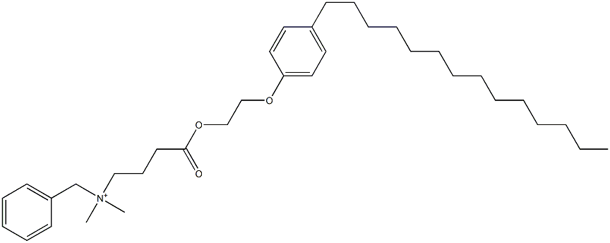 N,N-Dimethyl-N-benzyl-N-[3-[[2-(4-tetradecylphenyloxy)ethyl]oxycarbonyl]propyl]aminium Struktur