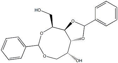 2-O,6-O:3-O,4-O-Dibenzylidene-D-glucitol Struktur