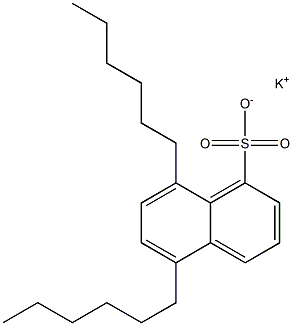 5,8-Dihexyl-1-naphthalenesulfonic acid potassium salt Struktur