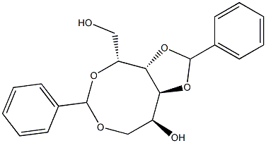 2-O,6-O:3-O,4-O-Dibenzylidene-L-glucitol Struktur