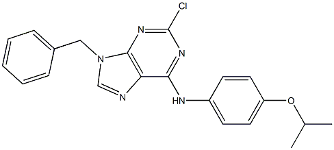 9-Benzyl-2-chloro-6-(4-isopropyloxyphenylamino)-9H-purine Struktur