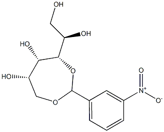 3-O,6-O-(3-Nitrobenzylidene)-L-glucitol Struktur