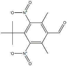 4-tert-Butyl-2,6-dimethyl-3,5-dinitrobenzenecarbaldehyde Struktur