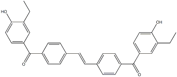 4,4'-[(Ethene-1,2-diyl)bis(4,1-phenylenecarbonyl)]bis(2-ethylphenol) Struktur