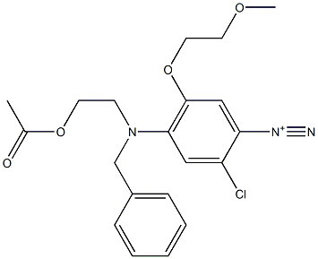 4-[[2-(Acetyloxy)ethyl]benzylamino]-2-chloro-5-(2-methoxyethoxy)benzenediazonium Struktur