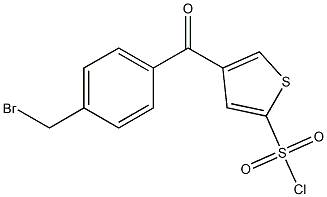 4-(4-(Bromomethyl)benzoyl)thiophene-2-sulfonic acid chloride Struktur