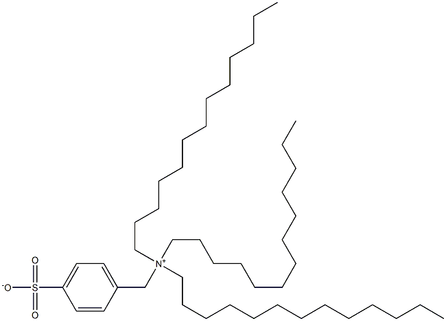 N,N,N-Tristridecyl-4-sulfonatobenzenemethanaminium Struktur