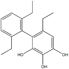 5-Ethyl-4-(2,6-diethylphenyl)benzene-1,2,3-triol Struktur