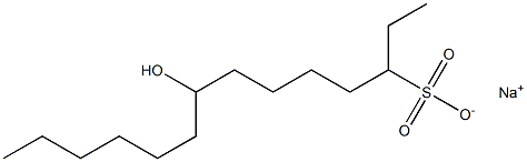 8-Hydroxytetradecane-3-sulfonic acid sodium salt Struktur