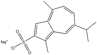 1,4-Dimethyl-7-(1-methylethyl)-2-azulenesulfonic acid sodium salt Struktur