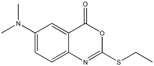 2-Ethylthio-6-dimethylamino-4H-3,1-benzoxazin-4-one Struktur