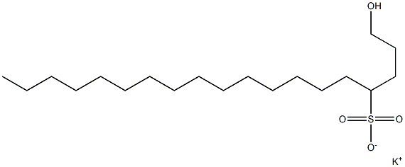 1-Hydroxynonadecane-4-sulfonic acid potassium salt Struktur