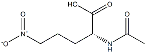 [R,(-)]-2-(Acetylamino)-5-nitrovaleric acid Struktur