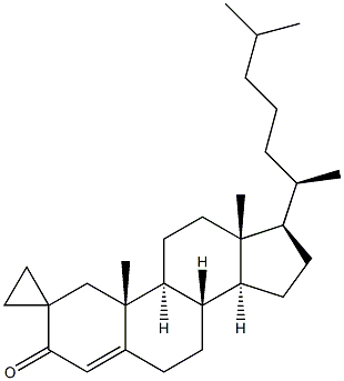 Spiro[cholest-4-ene-2,1'-cyclopropan]-3-one Struktur