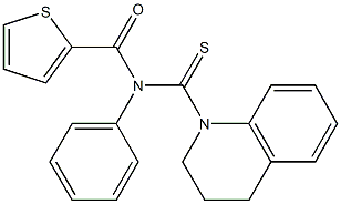 N-(2-Thienylcarbonyl)-N-phenyl-1,2,3,4-tetrahydroquinoline-1-carbothioamide Struktur