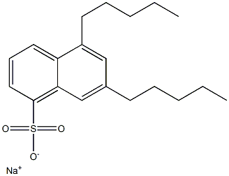 5,7-Dipentyl-1-naphthalenesulfonic acid sodium salt Struktur