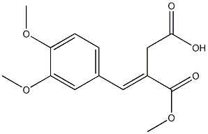 2-(3,4-Dimethoxybenzylidene)succinic acid 1-methyl ester Struktur