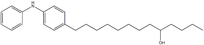 4-(9-Hydroxytridecyl)phenylphenylamine Struktur